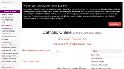 Screenshot of Catholic.org