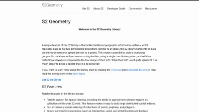Screenshot of S2geometry.io