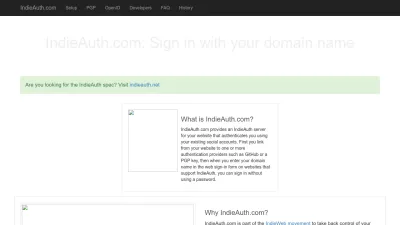 Screenshot preview of indieauth.com