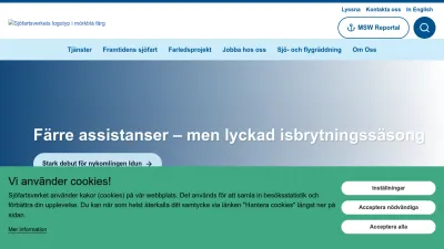 Screenshot of Sjofartsverket.se