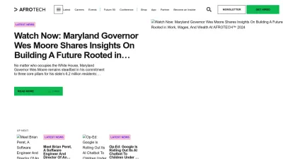Screenshot of Afrotech.com