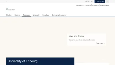 Screenshot preview of unifr.ch