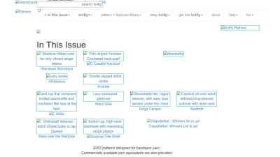 Screenshot of Knitty.com
