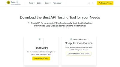 Screenshot of Soapui.org
