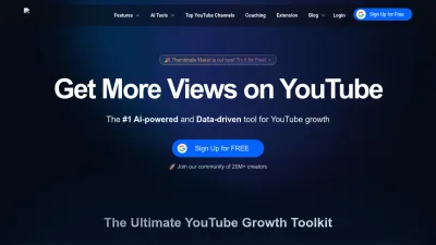 Screenshot preview of vidiq.com