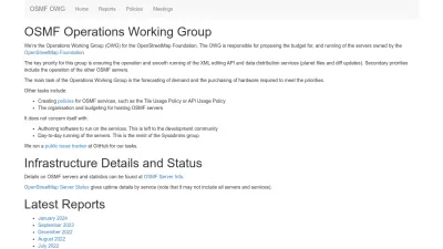 Screenshot of Operations.osmfoundation.org