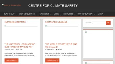 Screenshot of Climatesafety.info