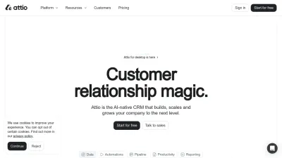 Screenshot of Attio.com