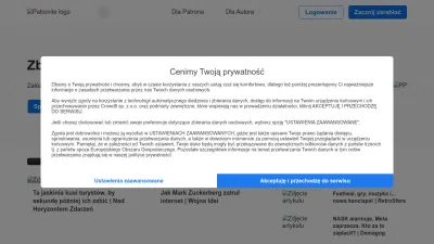 Screenshot preview of patronite.pl