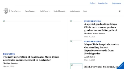 Screenshot of Newsnetwork.mayoclinic.org