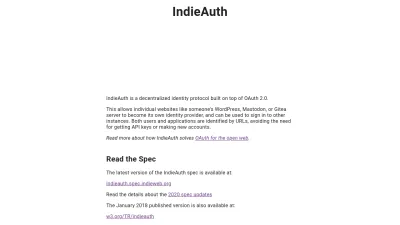 Screenshot of Indieauth.net