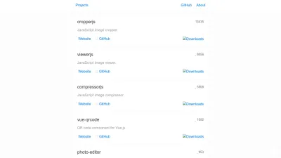 Screenshot of Fengyuanchen.github.io