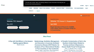 Screenshot of Ajtmh.org