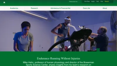 Screenshot of Uoregon.edu