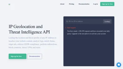 Screenshot of Ipdata.co