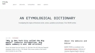 Screenshot of Barrypopik.com