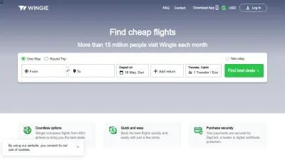 Screenshot preview of wingie.com