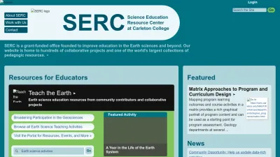 Screenshot of Serc.carleton.edu