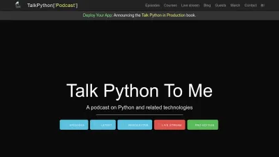 Screenshot of Talkpython.fm