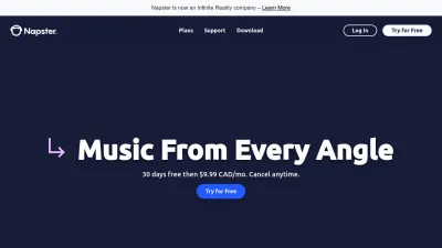 Screenshot of Napster.com