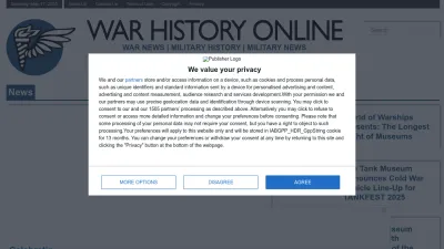 Screenshot of Warhistoryonline.com