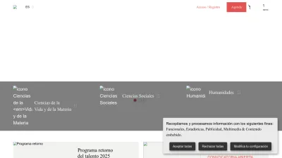 Screenshot of Fundacionareces.es