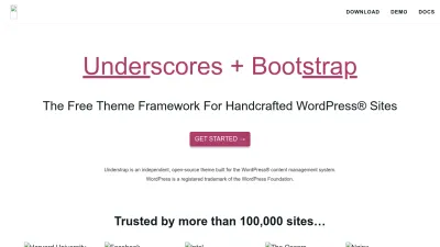 Screenshot of Understrap.com
