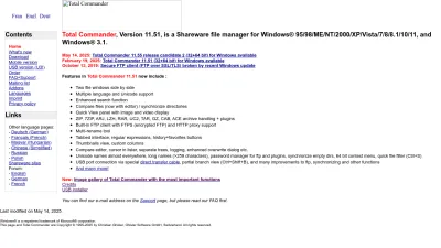 Screenshot of Ghisler.com