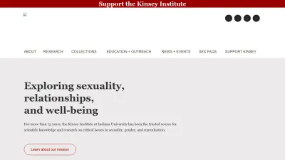 Screenshot of Kinseyinstitute.org