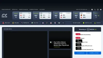 Screenshot preview of nesn.com