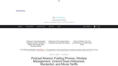 Screenshot of Macstories.net