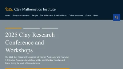 Screenshot of Claymath.org