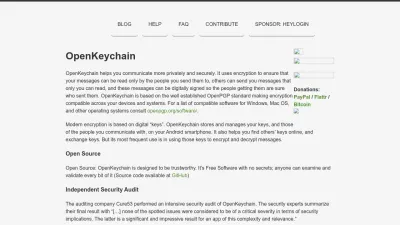 Screenshot preview of openkeychain.org