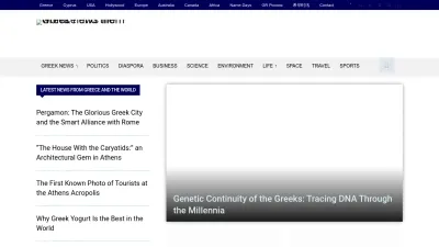 Screenshot of Greekreporter.com