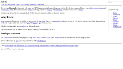 Screenshot of Ikiwiki.info