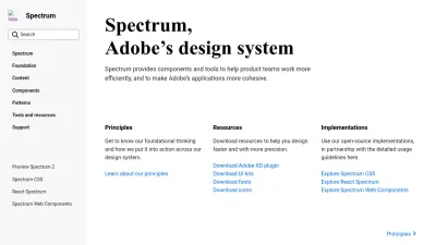 Screenshot of Spectrum.adobe.com