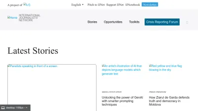 Screenshot of Ijnet.org