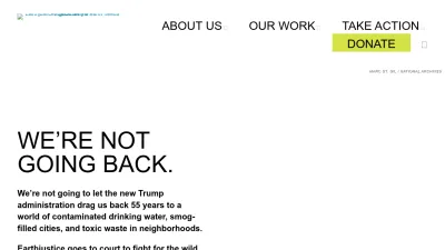 Screenshot of Earthjustice.org