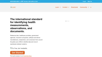 Screenshot of Loinc.org