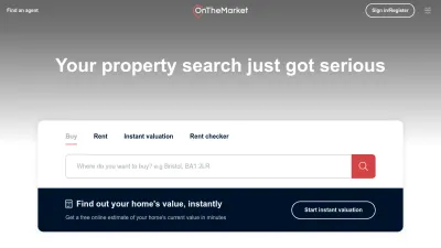 Screenshot of Onthemarket.com