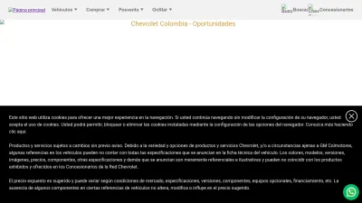 Screenshot of Chevrolet.com.co