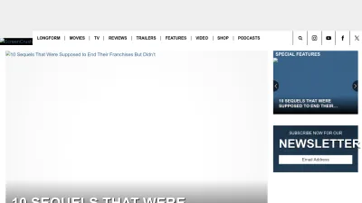 Screenshot of Screencrush.com