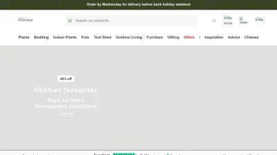 Screenshot of Crocus.co.uk