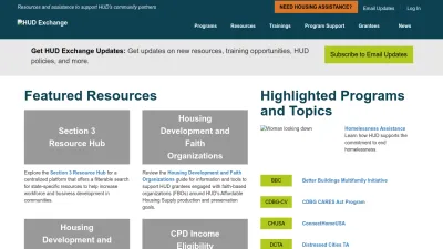 Screenshot preview of hudexchange.info