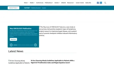 Screenshot of Cancernetwork.com