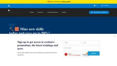 Screenshot preview of training.linuxfoundation.org