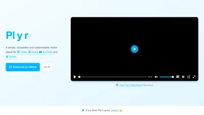 Screenshot of Plyr.io