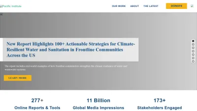 Screenshot of Pacinst.org