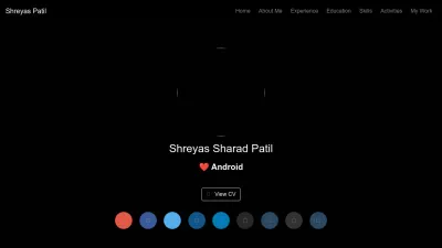 Screenshot of Patilshreyas.github.io