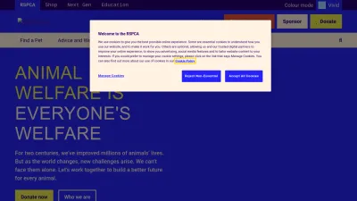 Screenshot preview of rspca.org.uk